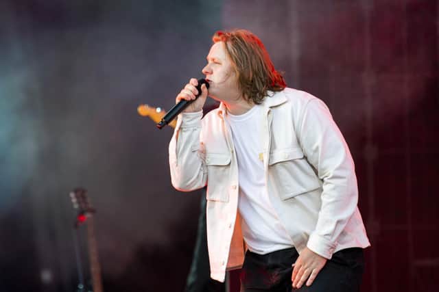 Lewis Capaldi performing on the main stage at the TRNSMT Festival at Glasgow Green in Glasgow.