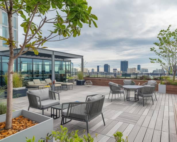 A rooftop patio is a nice perk, but make sure the furniture is tied down (Picture: Adobe)