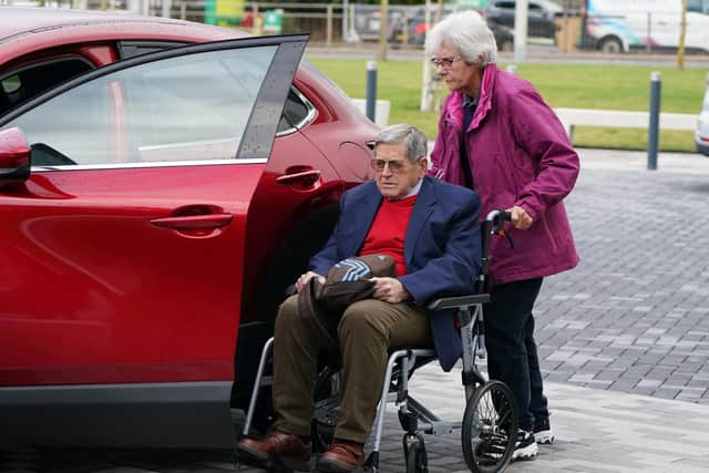 William MacDowell alongside his wife Rosemary MacDowell at the High Court at Inverness