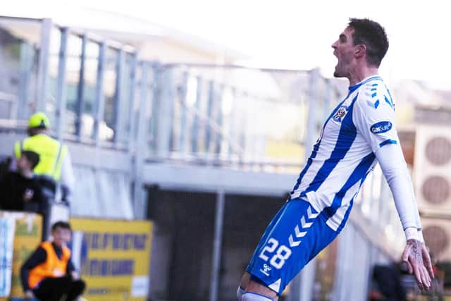 Kyle Lafferty scored twice as Kilmarnock defeated Partick Thiste 2-1.