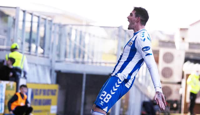 Kyle Lafferty scored twice as Kilmarnock defeated Partick Thiste 2-1.