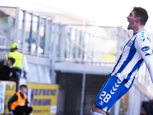 Kyle Lafferty scored twice as Kilmarnock defeated Partick Thiste 2-1.