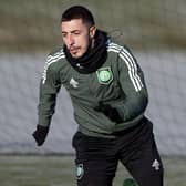 Josip Juranovic started the League Cup semi-final against Kilmarnock, his first Celtic start since November. (Photo by Craig Williamson / SNS Group)