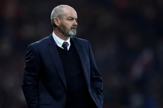 Scotland manager Steve Clarke has his sights firmly fixed on overcoming Ukraine at Hampden next week to stay on course for a place at the World Cup finals in Qatar. (Photo by Ian MacNicol/Getty Images)