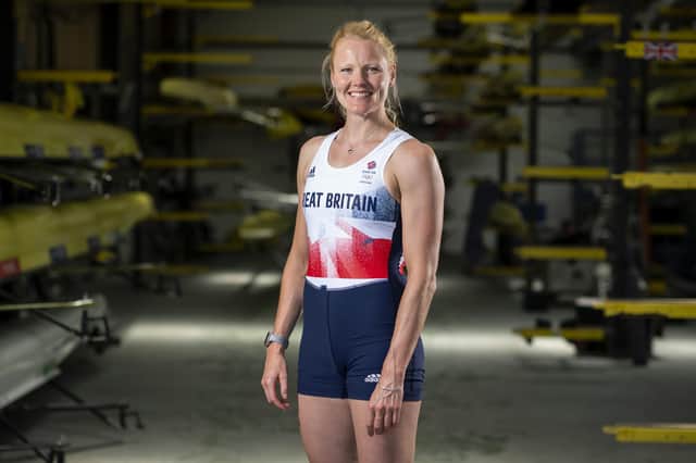Polly Swann at the official announcement of the Team GB rowing team. Picture: Justin Setterfield/Getty Images for British Olympic Association