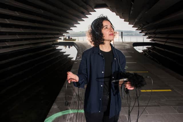 Sound artist and musician Su Shaw, who is also known as SHHE, has created a soundtrack for V&A Dundee's archway. Picture: Alan Richardson