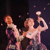 Bethany Kingsley-Garner (right) and Jerome Anthony Barnes (left) on the set of Scottish Ballet's Cinders campaign - but which one will be invited to the ball? PIC: Scottish Ballet/ Mihaela Bodlovic