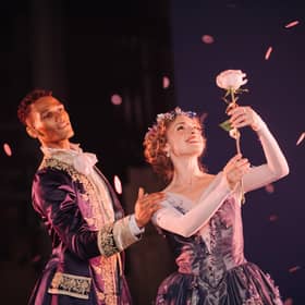 Bethany Kingsley-Garner (right) and Jerome Anthony Barnes (left) on the set of Scottish Ballet's Cinders campaign - but which one will be invited to the ball? PIC: Scottish Ballet/ Mihaela Bodlovic