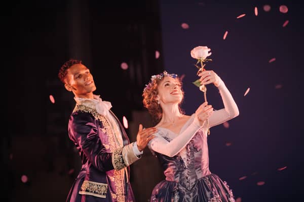 Bethany Kingsley-Garner (right) and Jerome Anthony Barnes (left) on the set of Scottish Ballet's Cinders campaign - but which one will be invited to the ball? PIC: Scottish Ballet/ Mihaela Bodlovic