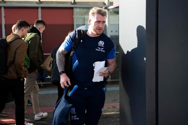 Stuart Hogg pictured at Edinburgh Airport as the Scotland team prepare to fly to France. (Photo by Paul Devlin / SNS Group)