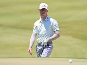 Craig Howie plays his second shot on the 10th hole during the last round  of the  UAE Challenge at Saadiyat Beach Golf Club in Abu Dhabi. Picture: Octavio Passos/Getty Images.