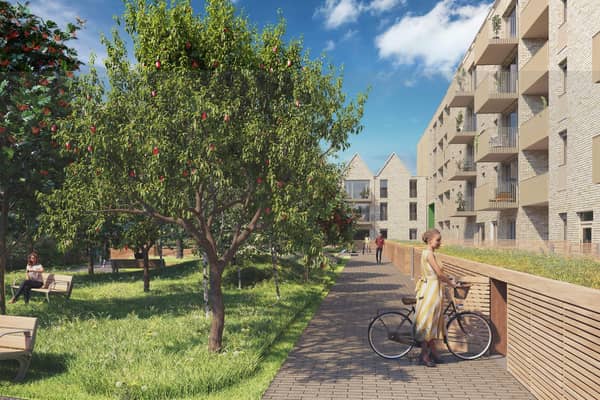 A CGI of Rowanbank Gardens.