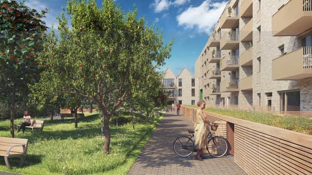 A CGI of Rowanbank Gardens.