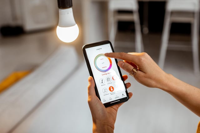 Nowadays it is easy to control many appliances in your household via your smartphone. Many apps exist that allow users to set routines to turn appliances on or off at certain times. This can save money and improve efficiency in power consumption. Applications like the Philips Hue app, for example, allow you to control which lights are on or off in your house (and at what light intensity.) Furthermore, if you know you left a light on at home before heading out, you can rectify this mistake even from a distance.