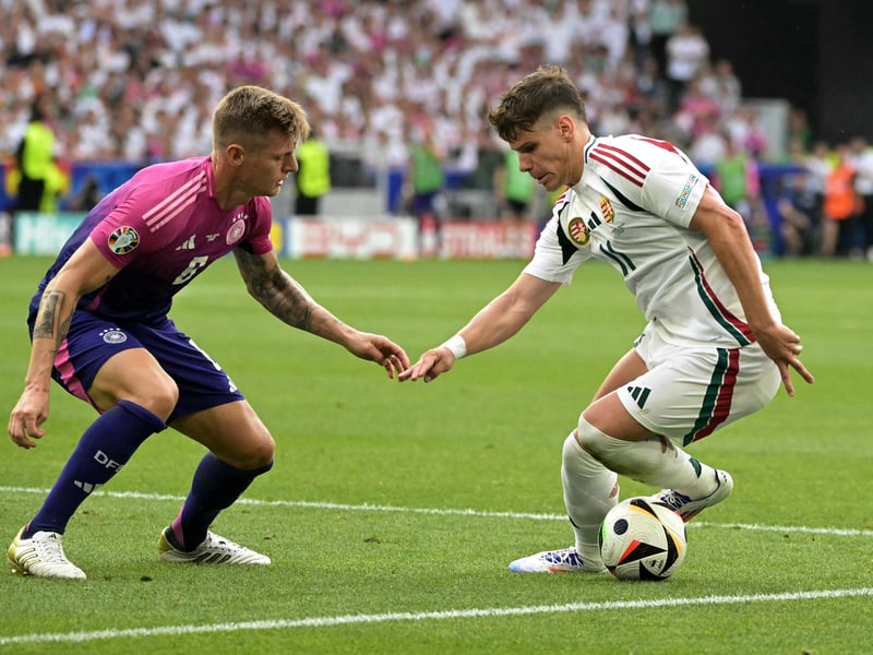 The Bournemouth left wing-back is the youngest member of Hungary's starting XI aged 20.