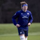 Jamie Ritchie during a Scotland rugby training session.