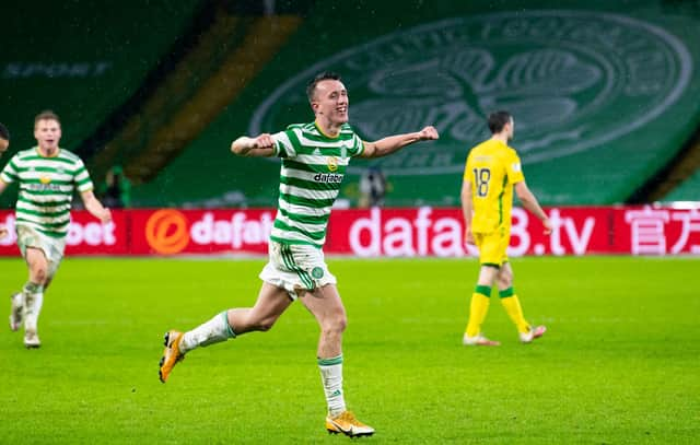 Four more months of his current form will see  Celtic's David Turnbull seal a place in Scotland squad for the country's finals return, according to John Collins. (Photo by Craig Foy / SNS Group)