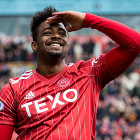 Aberdeen's Duk has been in good form for the Dons this season.