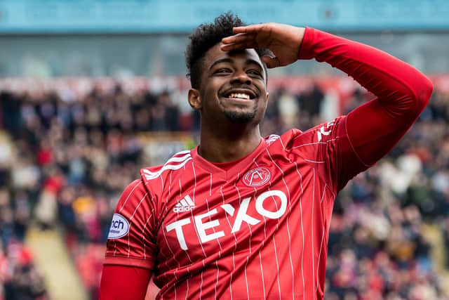 Aberdeen's Duk has been in good form for the Dons this season.