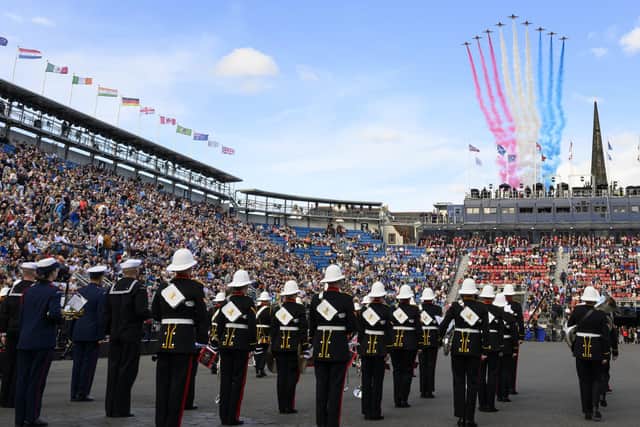 The flypast happened on Saturday evening