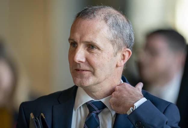 Minister for NHS Recovery, Health and Social Care Michael Matheson arrives ahead of First Minster's Questions (FMQ's) at the Scottish Parliament in Holyrood, Edinburgh.