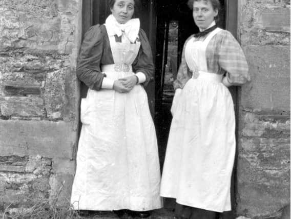 Two of the nurses who cared for the hundreds of workers injured during construction of the line. Picture: Glenfinnan Station Museum