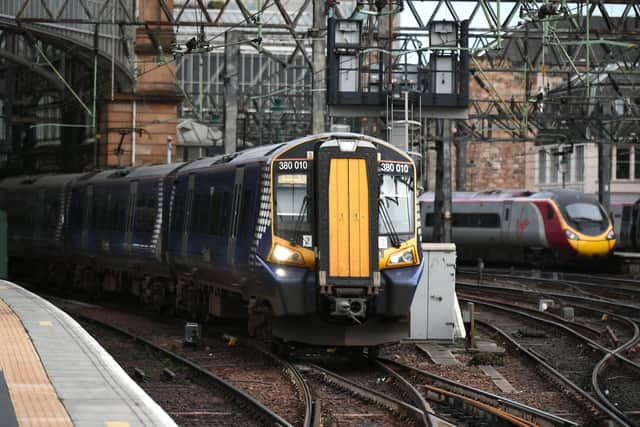 ScotRail's class 380 electric trains are due to take over the Glasgow Central to Barrhead route on December 10. (Photo by John Devlin/The Scotsman)