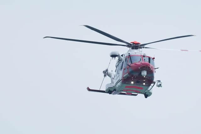 A coastguard helicopter