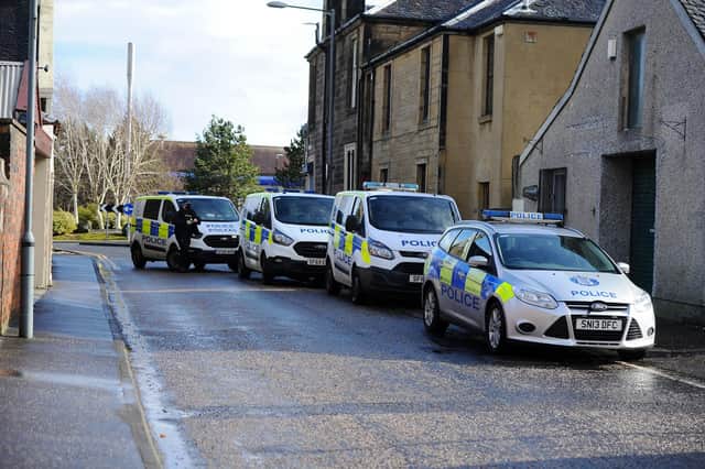 There is a heavy police presence in the area.