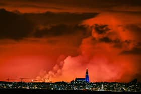 The Foreign Office has issued its travel advice to UK tourists heading to Iceland as holidaymakers are being evacuated following another volcano eruption. Picture: AFP via Getty Images