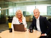 Sheila Hogan and Steve Auckland after agreeing the new partnership.