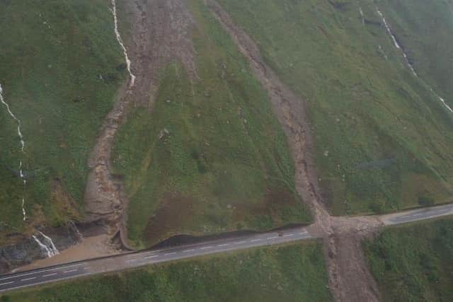 6,000 tonnes of debris fell in the last major landslip in August. Picture: BEAR Scotland