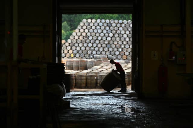 A cooper at work at Speyside Cooperage in Craigellachie, Moray.  PIC: John Devlin.