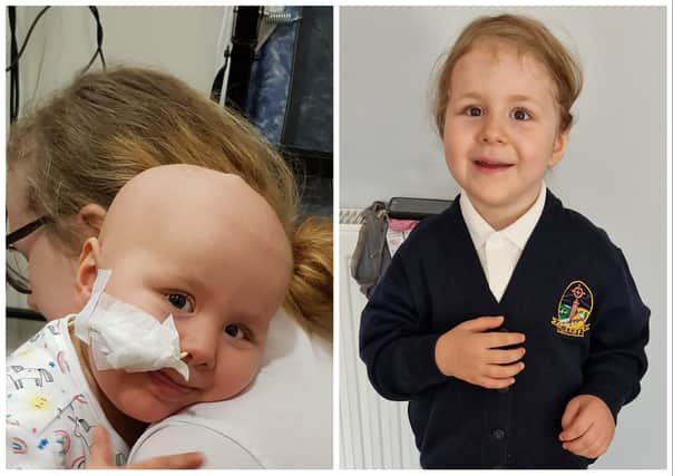 Amelia Topa, of Turriff, Aberdeenshire, was diagnosed with leukaemia at just two weeks old
