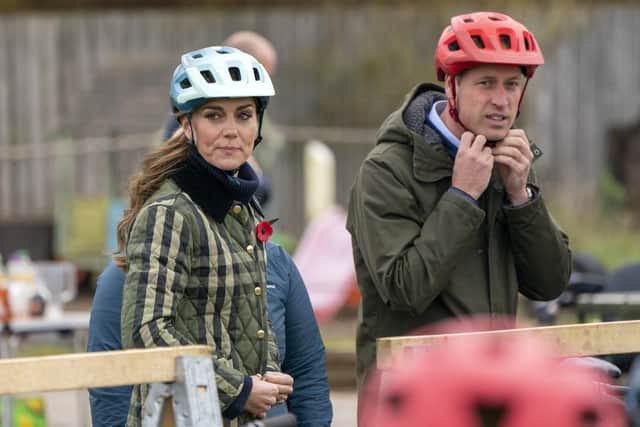 Catherine, Princess of Wales and Prince William Prince of Wales, known as the Duke and Duchess of Rothesay when in Scotland, visit Outfit Moray, an award-winning charity delivering life-changing outdoor learning and adventure activity programmes to young people. Picture: Jane Barlow - WPA Pool/Getty Images