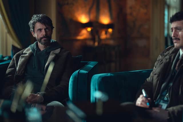 Matthew Goode as Carl Morck and Alexej Manvelov as Akram Salim in Department Q. Picture: Netflix