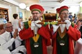 Normandy’s Brotherhood of the “Tripiere Fertoise”, celebrating the the wonder of tripe. Photo: Jean-Francois Monier/AFP/Getty