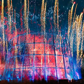 The iconic Granton gasholder is set to be transformed for this year's Hidden Door festival (Picture: Fabio Scalici)