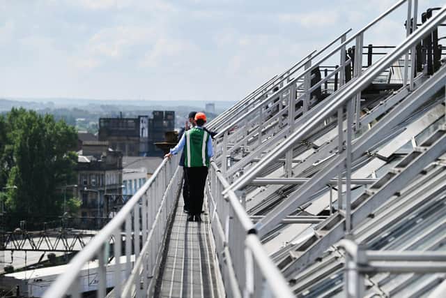 A walkway that could become part of a Glasgow Central Station roof tour. Picture: John Devlin