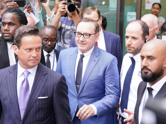The 62-year-old former Hollywood star is accused of four counts of sexual assault and one count of causing a person to engage in penetrative sexual activity without consent. Picture date: Thursday June 16, 2022.