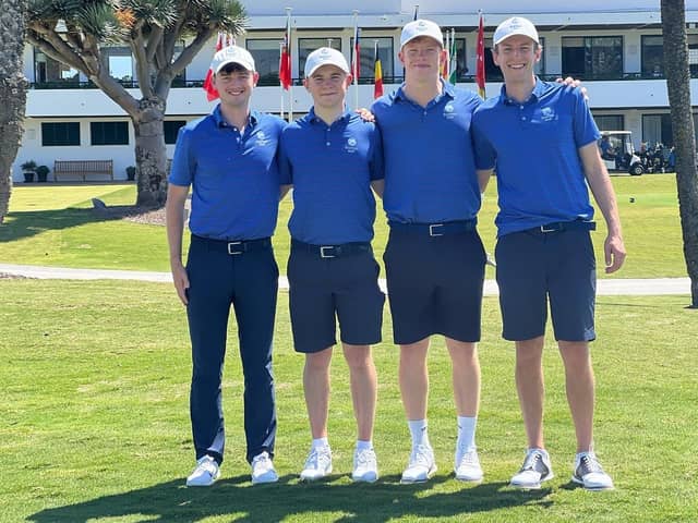 Scotland are being represented in the European Nations Championship at Sotogrande by, from left, James Morgan, Connor Graham, Gregor Graham and Gregor Tait.