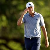 Swede Ludvig Åberg acknowledges the crowd walking off the 18th green during the final round of the 2024 Masters Tournament at Augusta National Golf Club. Picture: Warren Little/Getty Images.