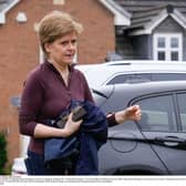 Nicola Sturgeon arrives home at the weekend. Picture: Stuart Wallace/Shutterstock