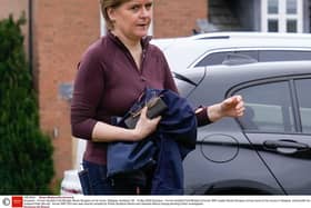 Nicola Sturgeon arrives home at the weekend. Picture: Stuart Wallace/Shutterstock