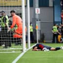 Scott Arfield celebrates after scoring to make it 4-2 Rangers during a cinch Premiership match between Ross County and Rangers at The Global Energy Arena on August 22, 2021, in Dingwall.
