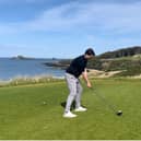 Jamie Kennedy. pictured playing in the recent Genesis Scottish Open Media Day, will be returning to The Renaissance Club next month as he takes on his 'East Lothian 18' challenge.