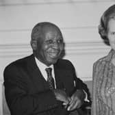 President of Malawi Hastings Banda with Margaret Thatcher in 1979.
