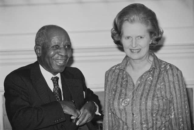 President of Malawi Hastings Banda with Margaret Thatcher in 1979.