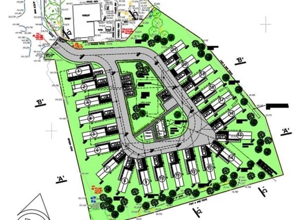 The site, which is surrounded by the Insch Golf Club course, will have space for 21 static caravans