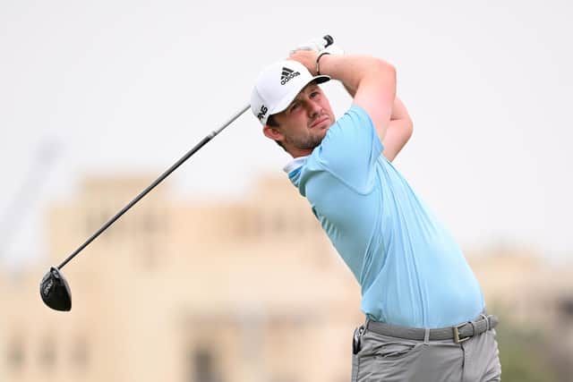 Connor Syme during the final round of the Ras Al Khaimah Classic at Al Hamra Golf Club. Picture: Ross Kinnaird/Getty Images.